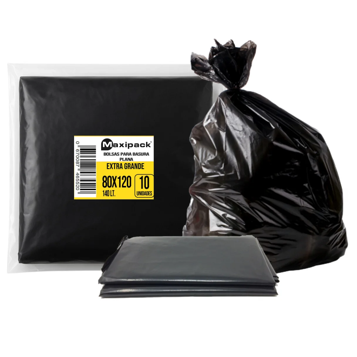 Bolsa de Aseo Maxipack 80 x 120 cm 10 Unidades