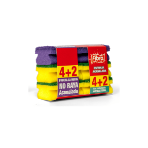 Esponjas Abrasivas Fibro Acanalada 4+2