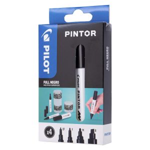Marcador Pilot Acrílico Pintor 4 Puntas Negro