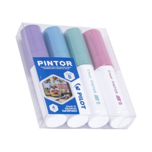 Marcador Pilot Acrílico Pintor Metálicos Punta Biselada 4 Colores