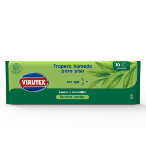 Trapero Húmedo Virutex Pureza Herbal 40×60 cm 10 Unidades