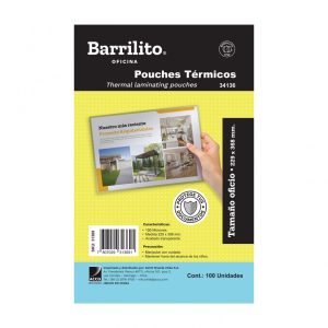 Lámina Termolaminada Barrilito Oficio 22.9 x 36.8 Cm 100 Unidades