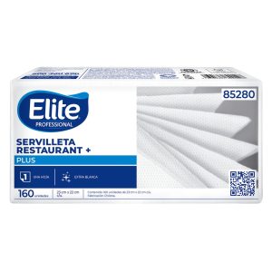 Servilleta Cocktail Elite Restaurant Hoja Simple 22X23 Cm 160 Unidades