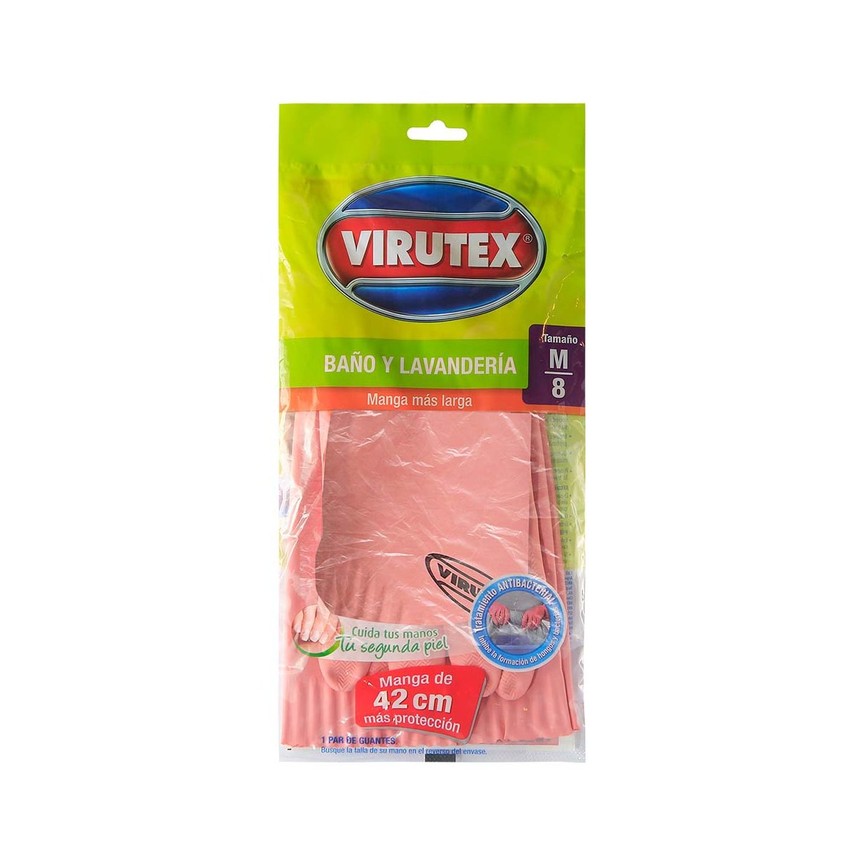 Guantes de Látex Virutex Multiuso Baño y Lavandería Talla M