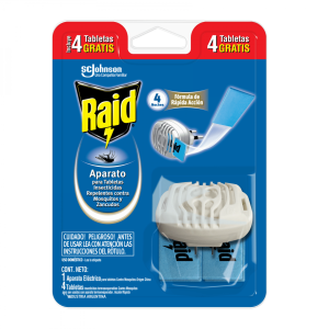 Aparato para Insecticida en Tabletas Raid Doble Acción Contra Mosquitos