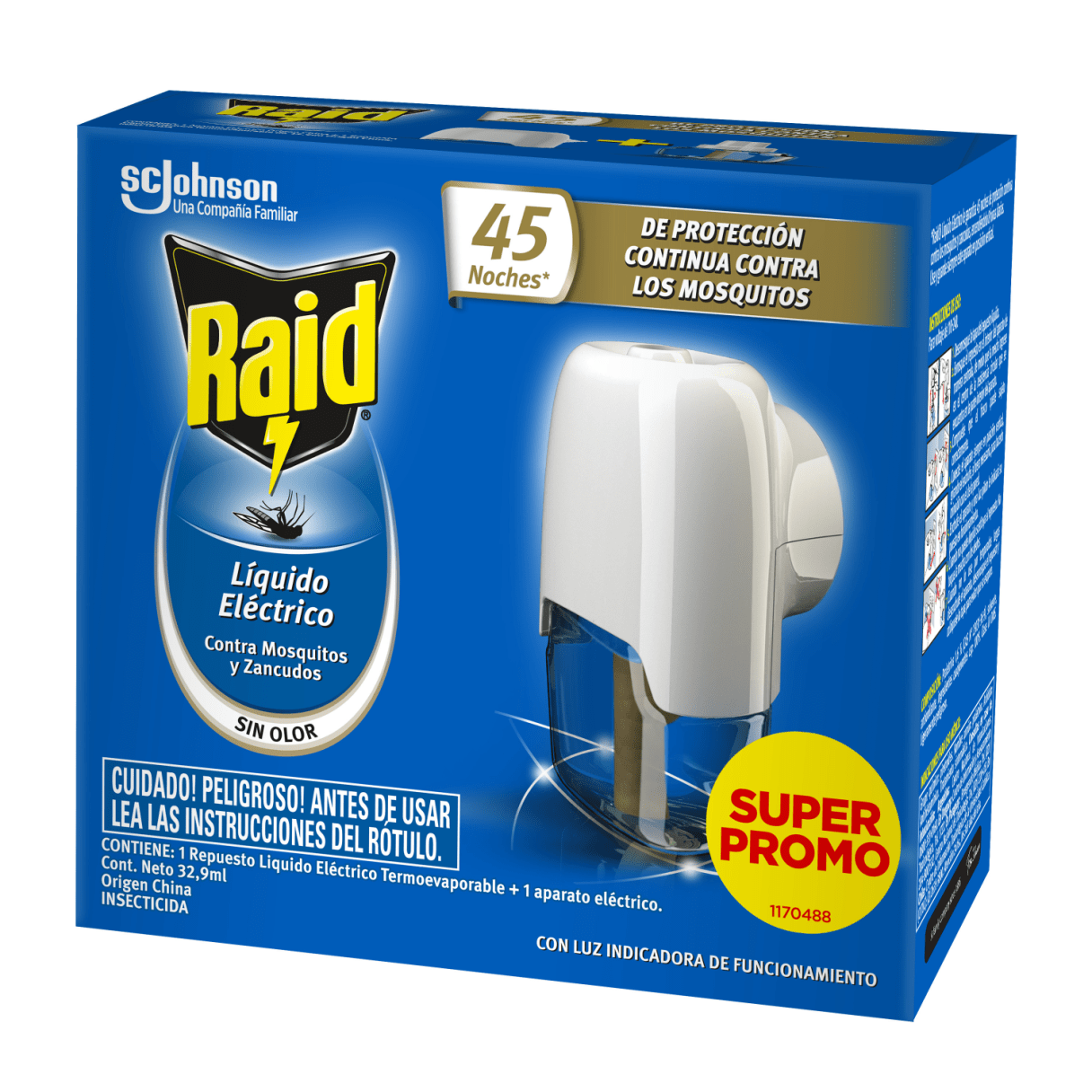 Insecticida Líquido Raid Contra Mosquitos y Zancudos 32.9 Ml