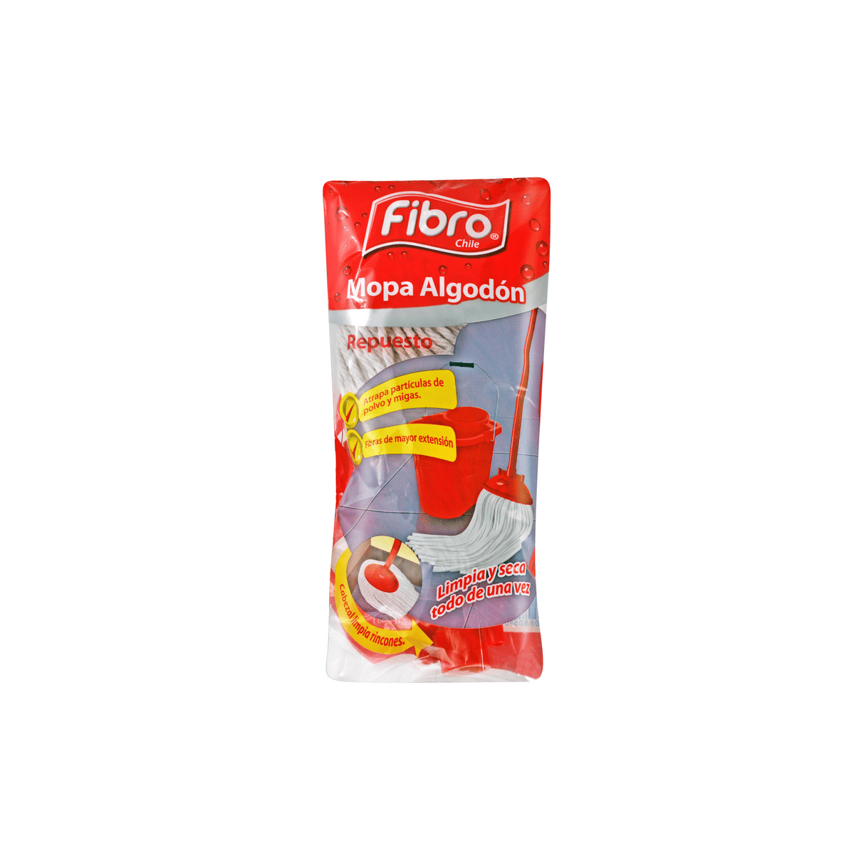Mopa de Limpieza Fibro Repuesto Algodón 180 g 26 Cm
