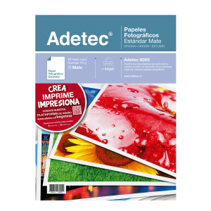Papel Fotográfico Adetec Mate Inkjet Carta 170 g X 10 Hjs.