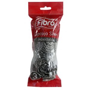 Esponja de Olla Fibro Silver Inoxidable 3 Unidades