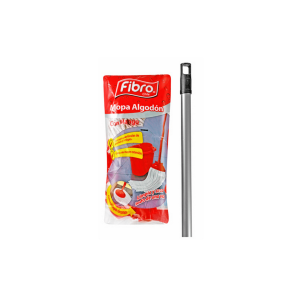 Mopa Limpieza Fibro de Algodón + Palo de 22 cm