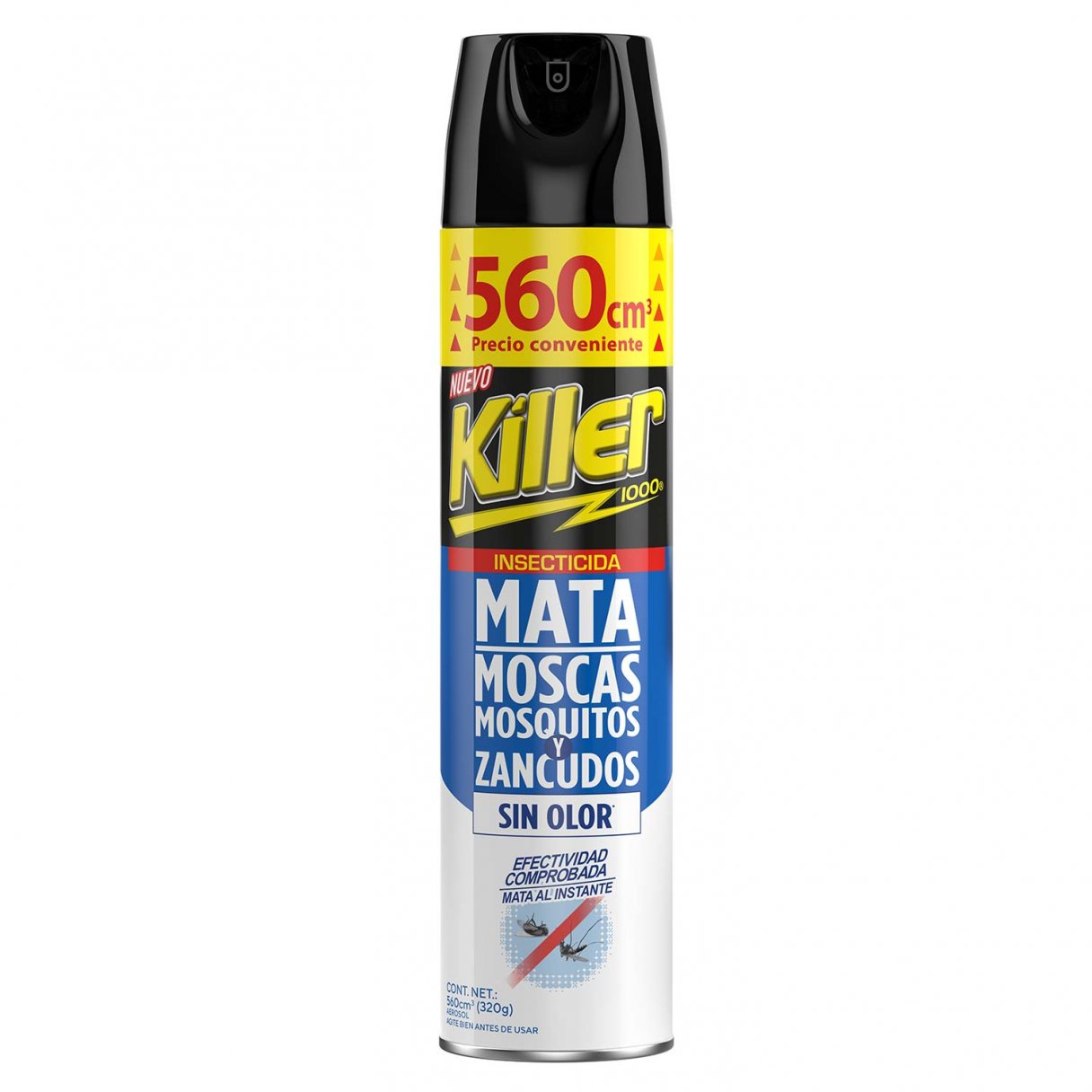 Insecticida Killer Aerosol Mata Moscas Mosquitos 560 cc