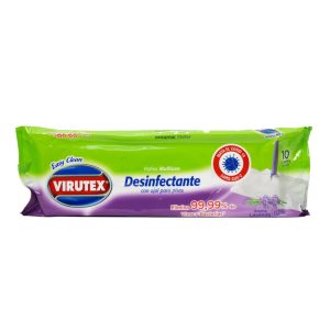 Trapero Húmedo Virutex Desinfectante Lavanda 40X60 Cm 10 Unidades