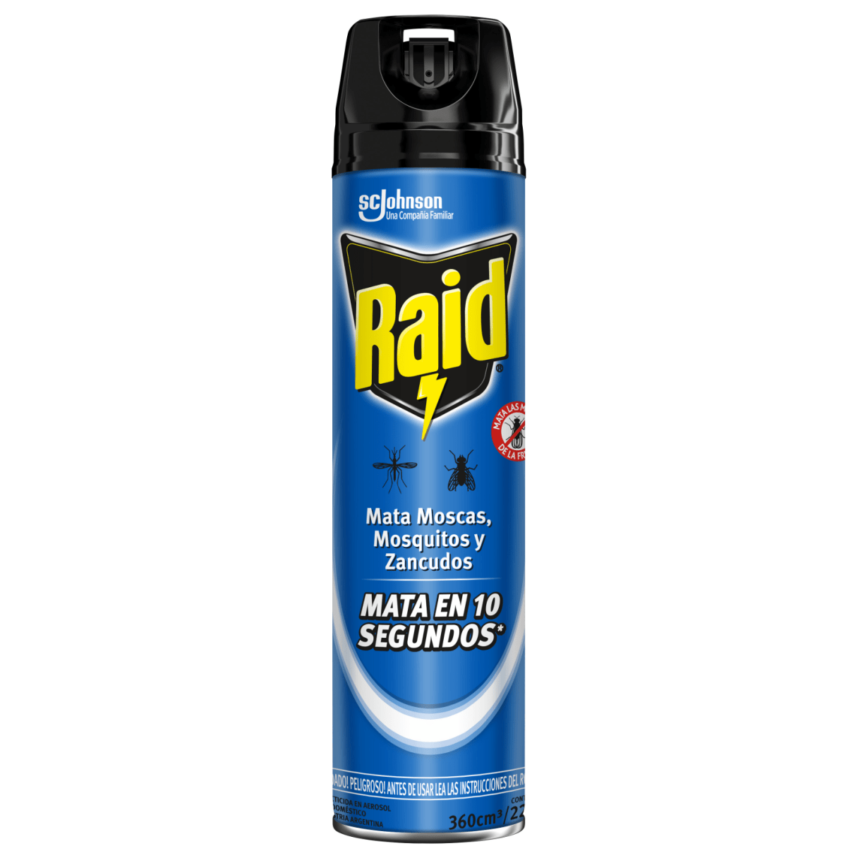 Insecticida Raid Aerosol Moscas y Mosquitos 360 cc