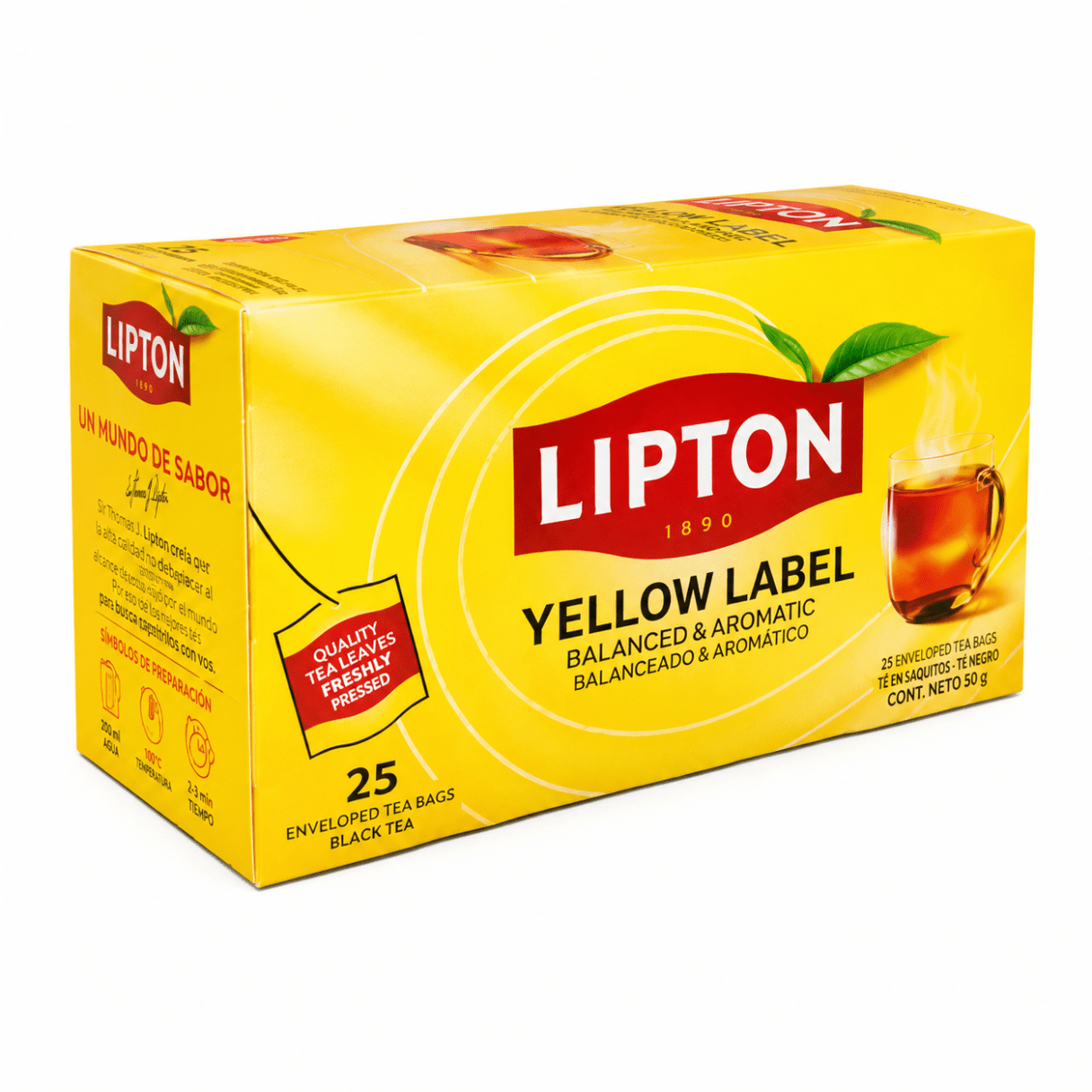 Té Negro Lipton Yellow Label 25 Bolsitas