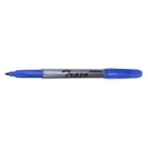 Marcador Permanente Zebra Punta Fina Azul