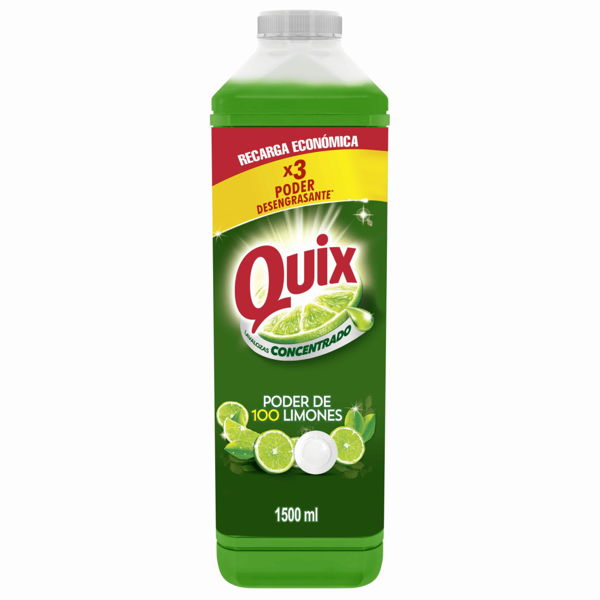 Lavalozas Líquido Quix Limón Recarga 1.5 L