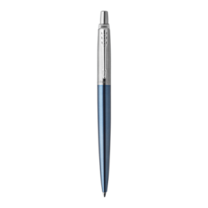 Bolígrafo Parker Jotter Cuerpo Metálico Azul Claro Media Azul
