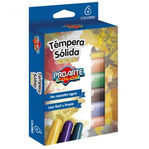 Témpera Sólida Proarte Metálica 6 Unidades