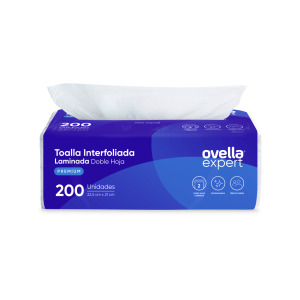 Toalla de Papel Ovella Premium Interfoliada Doble Hoja 200 Unidades