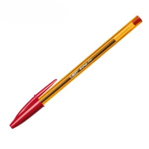 Lápiz Pasta Bic Clásico Orange Punta Fina 0.8 mm Rojo
