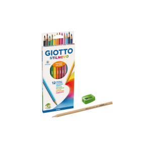 Lápices De Color Giotto 12 Unidades + Lápiz Grafito + Sacapunta