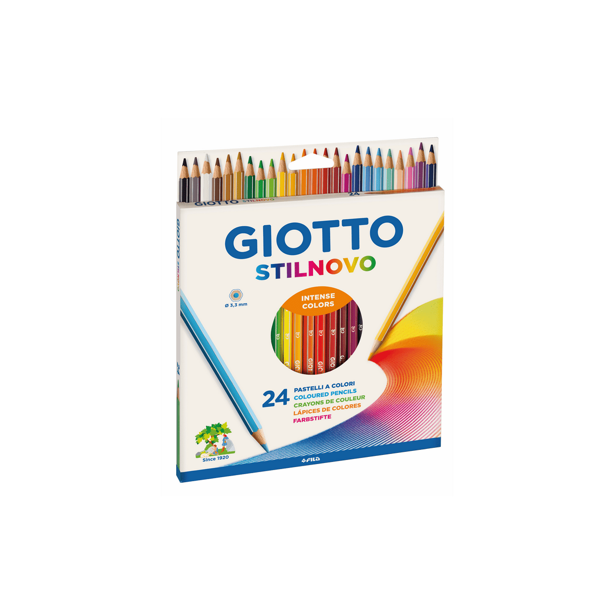 Lápices De Color Giotto Stilnovo Largo 24 Unidades