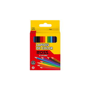 Lápices De Color Ross Corto 12 Colores