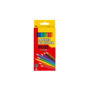 Lápices De Color Ross Largo 12 Colores