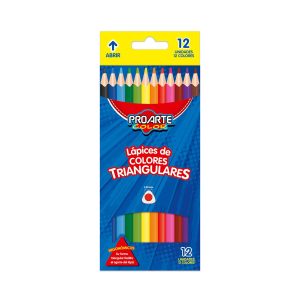 Lápices de Color Proarte Triangulares 12 Unidades