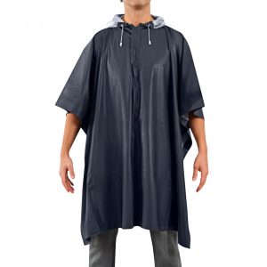 Poncho Impermeable Vicsa PVC con Gorro Azul
