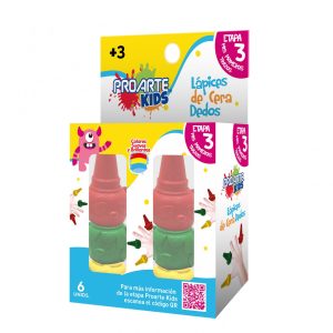 Lápiz Cera Proarte Kids para Dedos 6 Colores