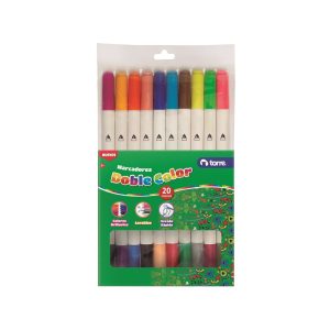 PLUMON DELGADO DOBLE PUNTA 20 COLORES TORRE