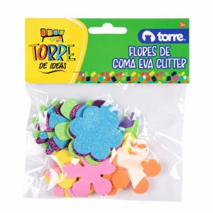 FLORES GLITTER GOMA EVA TORRE