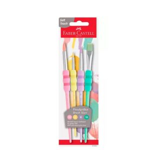 PINCEL ESC. BL. 4 PC N 2-6-10-12 PASTEL FABER CASTELL