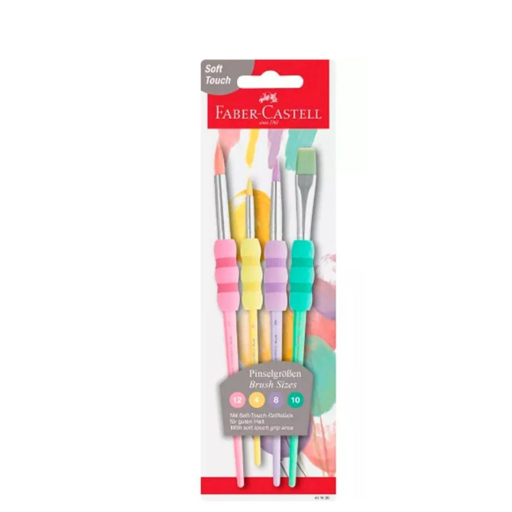 PINCEL ESC. BL. 4 PC N 2-6-10-12 PASTEL FABER CASTELL