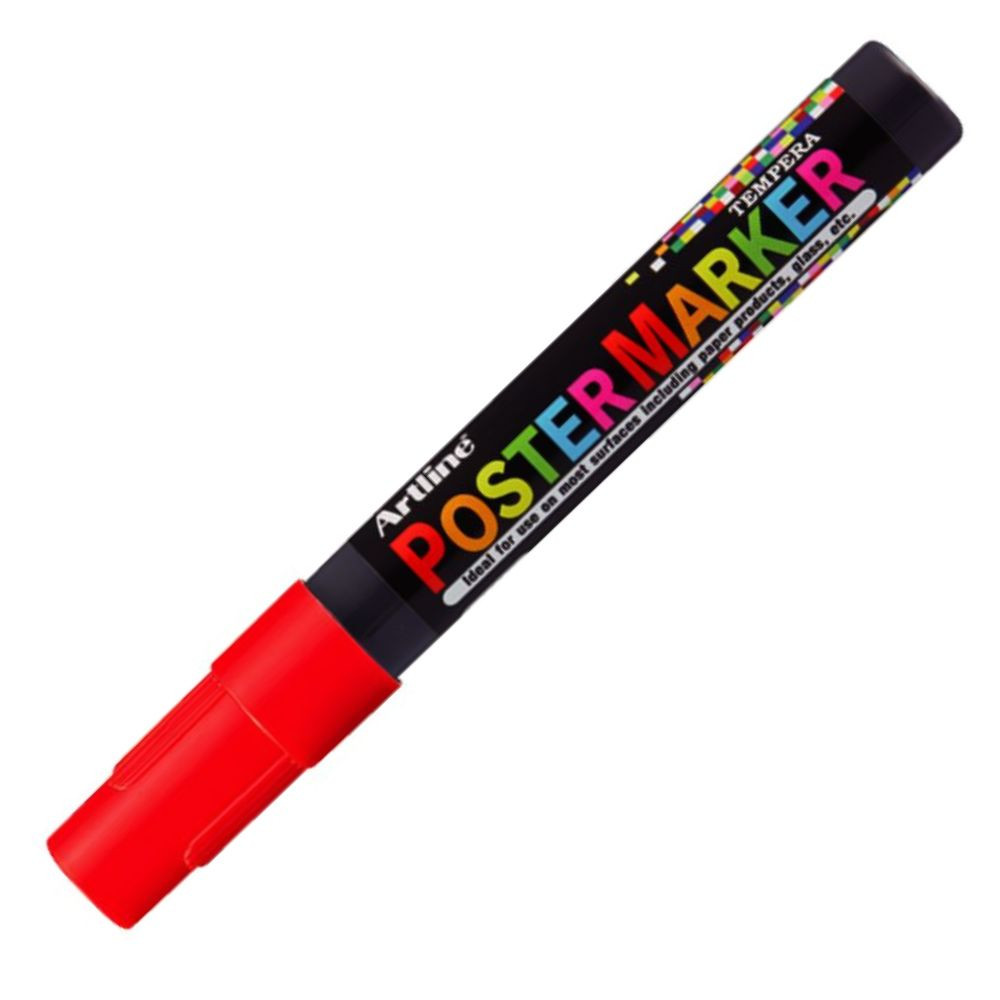MARCADOR POSTER MARKER TEMPERA 4MM ROJO ARTLINE