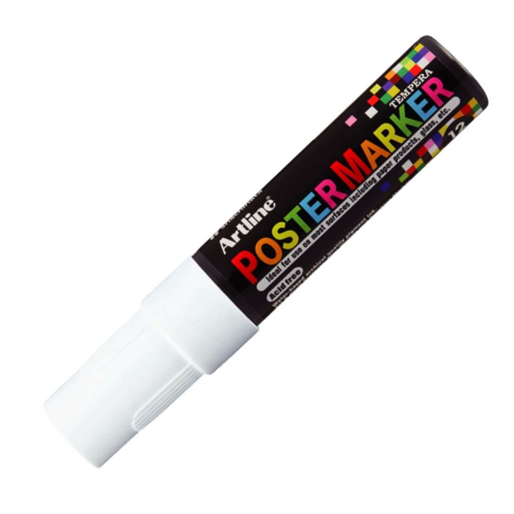 MARCADOR POSTER MARKER TEMPERA 12 MM BLANCO ARTLINE