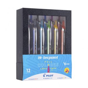 Set Bolígrafos Gel Pilot Hi Tecpoint Grip V5 12 Colores