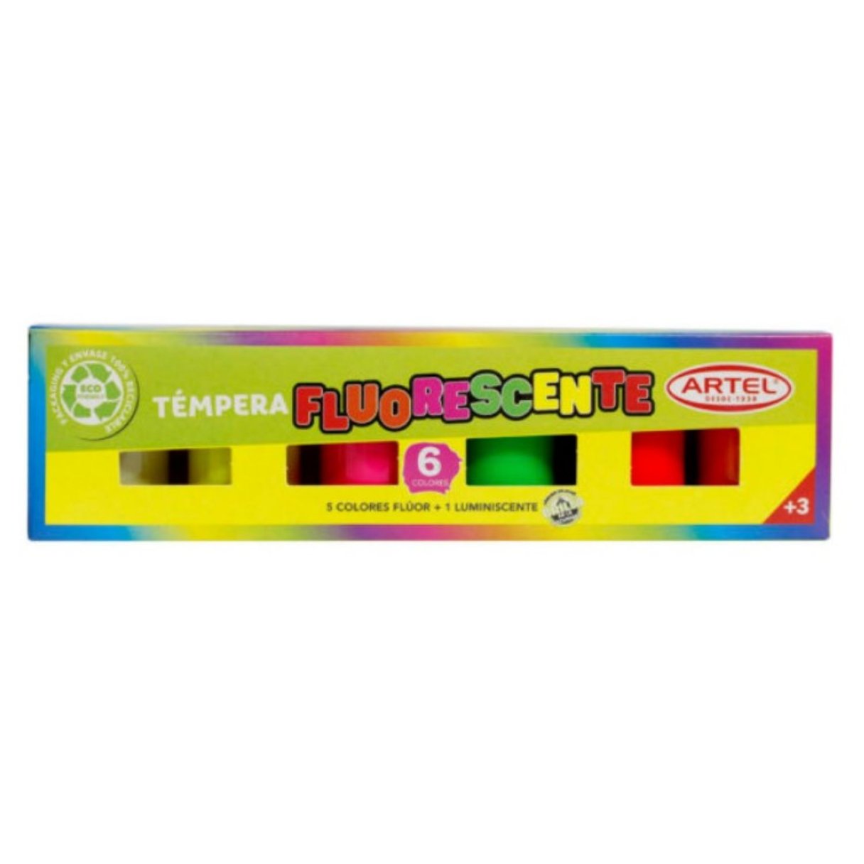 Témpera Artel Fluorescente + Luminiscente 6 Colores