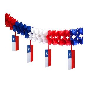 Guirnalda Feco Fiestas Patrias Bandera 2 m