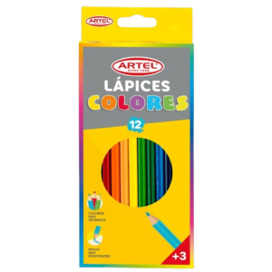 Lápices De Color Artel Largo 12 Colores