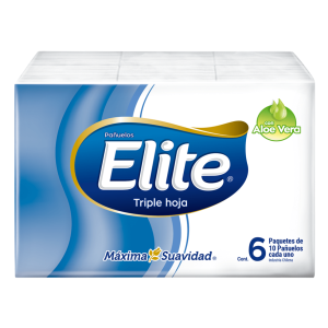 Pañuelo Facial Elite Aloe Vera 6 Paquetes 10 Hojas
