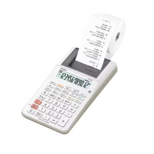 Calculadora Contable Casio con Impresora HR-8RC 12 Digitos Blanca