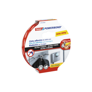 Cinta Adhesiva Tesa Doble Contacto Fuerte Powerbond 19 mm X5 Mts