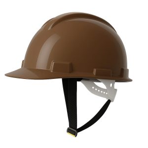 CASCO CAFÉ DRILO CON ARNÉS PLÁSTICO