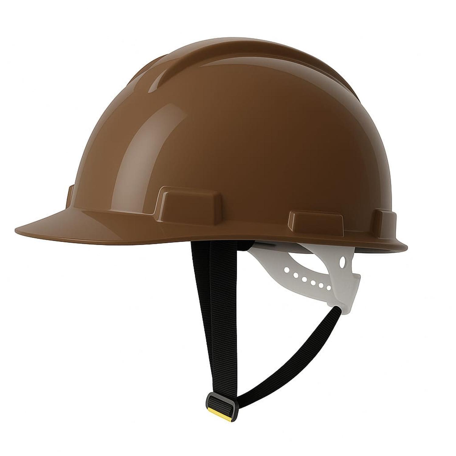 CASCO CAFÉ DRILO CON ARNÉS PLÁSTICO