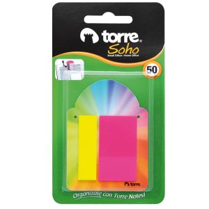 BANDERITAS ADHESIVAS 2 COLORES 50 UN TORRE