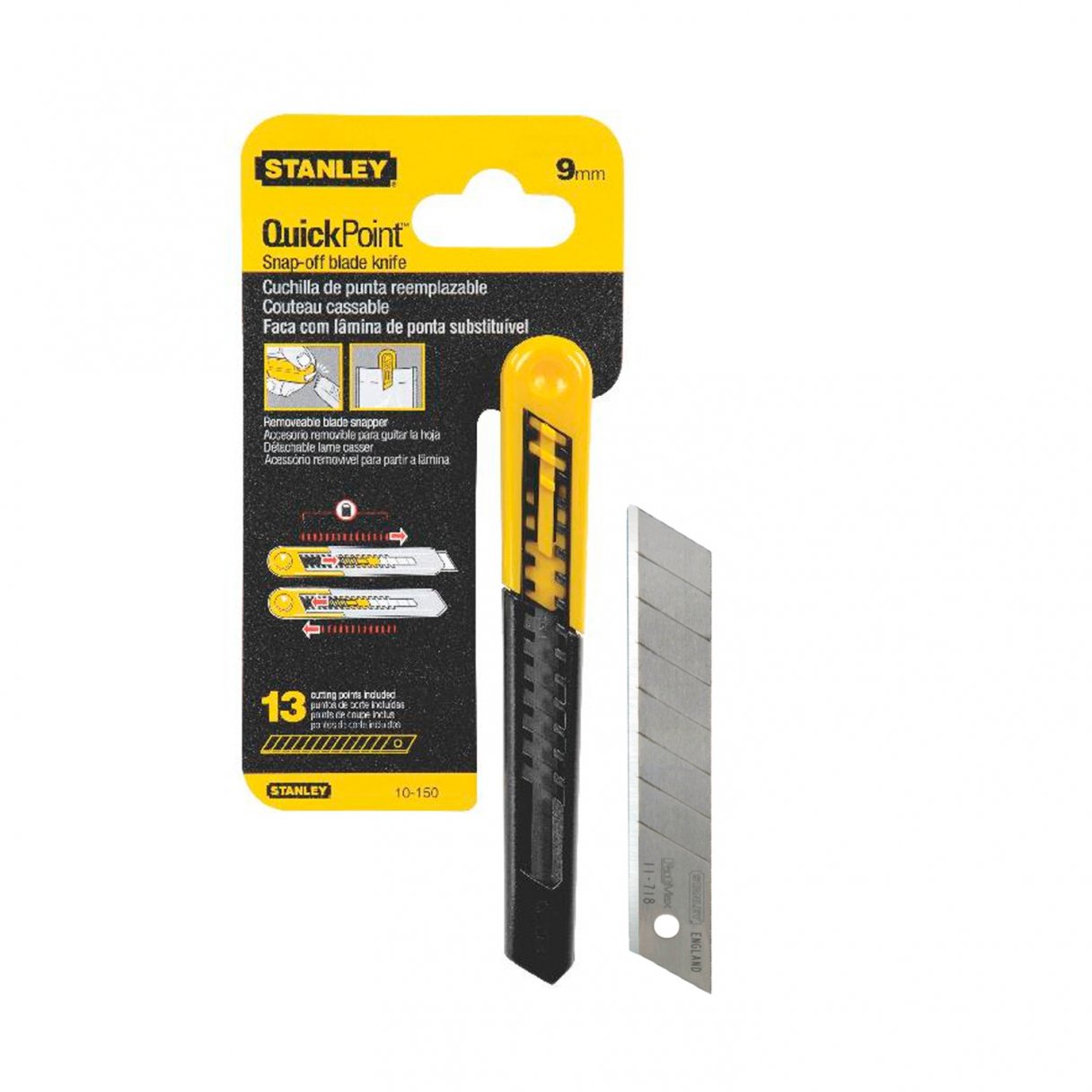Cuchillo Cartonero Stanley Chico 10-150 Amarillo Negro