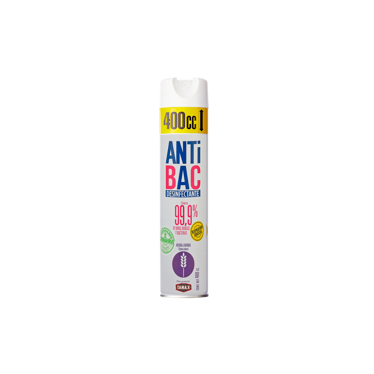 Desinfectante en Aerosol Antibac Lavanda 400 ml