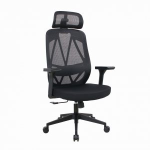 Silla Ejecutiva RedTop 6039H con Brazo y Cabezal Negro